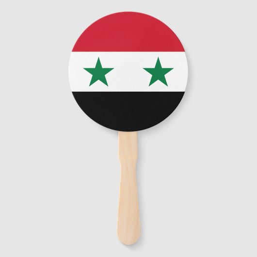 Syrische oude vlag handwaaier (Voorkant)