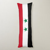 Syrische oude vlag lichaamskussen (Achterkant (Verticaal))