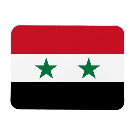 Syrische oude vlag magneet (Horizontaal)