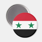 Syrische oude vlag magneet (Voorkant / Achterkant)