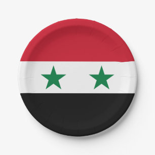 Syrische oude vlag papieren bordje