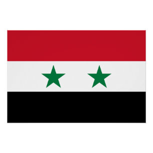 Syrische oude vlag perfect poster