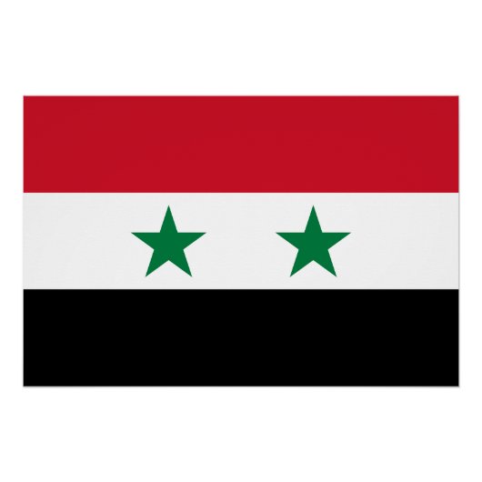 Syrische oude vlag perfect poster (Voorkant)