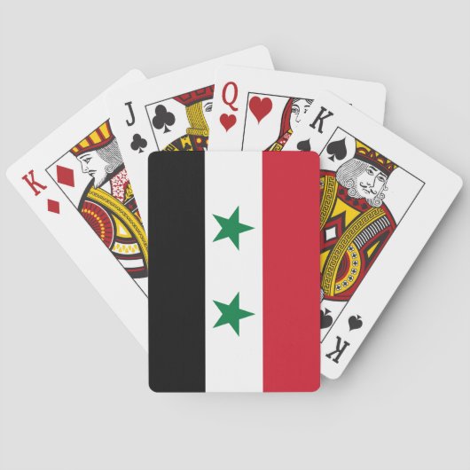 Syrische oude vlag pokerkaarten (Achterkant)