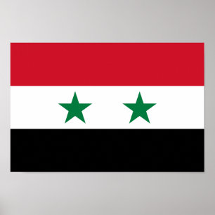 Syrische oude vlag poster