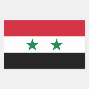 Syrische oude vlag rechthoekige sticker
