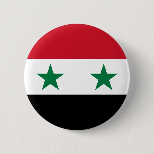 Syrische oude vlag ronde button 5,7 cm (Voorkant)