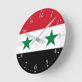 Syrische oude vlag ronde klok (Hoek)