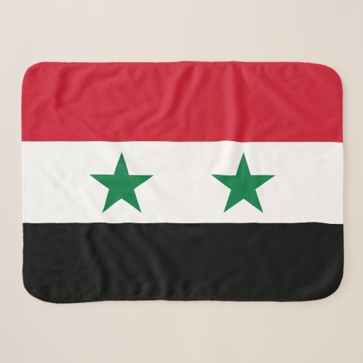 Syrische oude vlag sherpa deken (Voorkant (horizontaal))