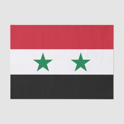 Syrische oude vlag tissuepapier (Voorkant)