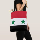Syrische oude vlag tote bag (Dichtbij)
