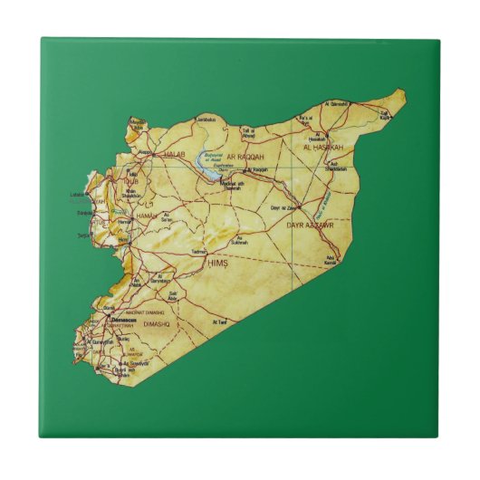Syrische plattegrond tegeltje (Voorkant)