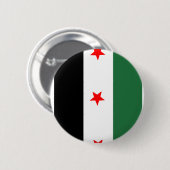 Syrische revolutionaire vlag ronde button 5,7 cm (Voorkant /achterkant)
