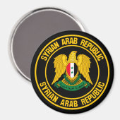 Syrische ronde-embleem magneet (Voorkant / Achterkant)