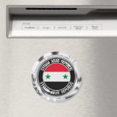 Syrische ronde-embleem magneet (Insitu (Vaatwasser))