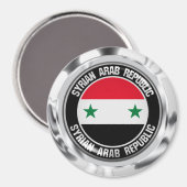 Syrische ronde-embleem magneet (Voorkant / Achterkant)