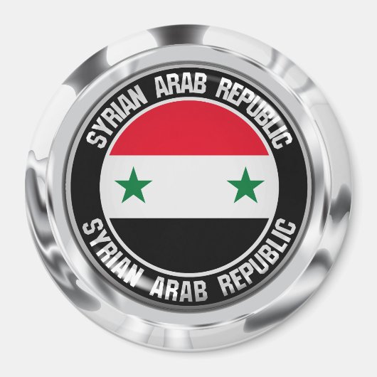 Syrische ronde-embleem magneet (Voorkant)