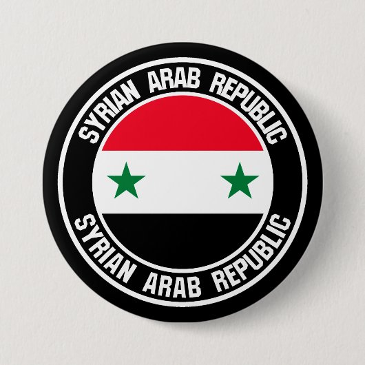 Syrische ronde-embleem ronde button 7,6 cm (Voorkant)