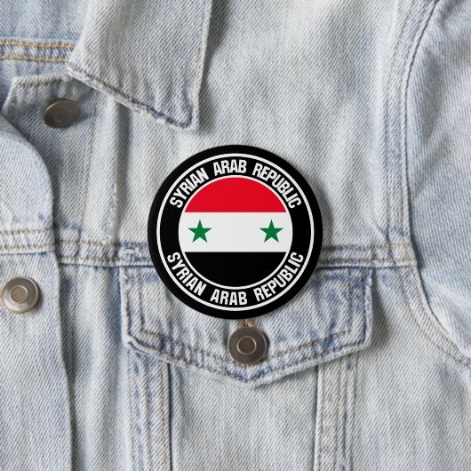Syrische ronde-embleem ronde button 7,6 cm (In situ)