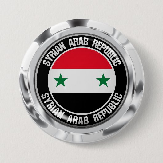 Syrische ronde-embleem ronde button 7,6 cm (Voorkant)