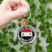 Syrische ronde-embleem sleutelhanger (Hand)