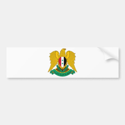 Syrische staatsmunt heraldry-symbool bumpersticker (Voorkant)