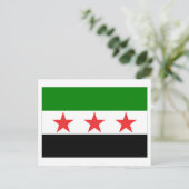 Syrische vlag (1932-1958 en 1961-1963) briefkaart (Staand voorkant)
