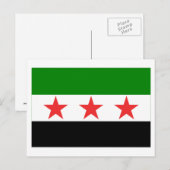 Syrische vlag (1932-1958 en 1961-1963) briefkaart (Voorkant / Achterkant)