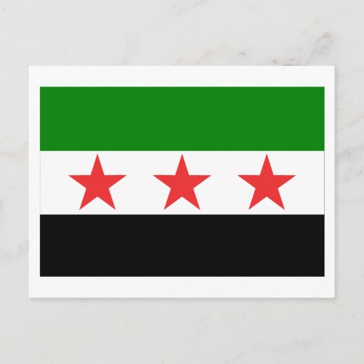 Syrische vlag (1932-1958 en 1961-1963) briefkaart (Voorkant)