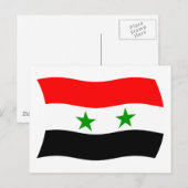 Syrische vlag ansichtkaart briefkaart (Voorkant / Achterkant)