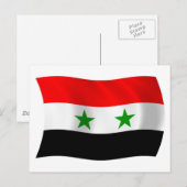 Syrische vlag ansichtkaart briefkaart (Voorkant / Achterkant)