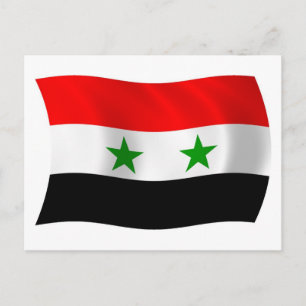 Syrische vlag ansichtkaart briefkaart