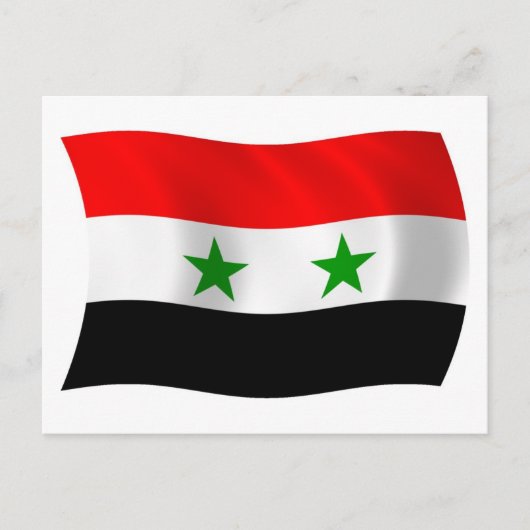 Syrische vlag ansichtkaart briefkaart (Voorkant)