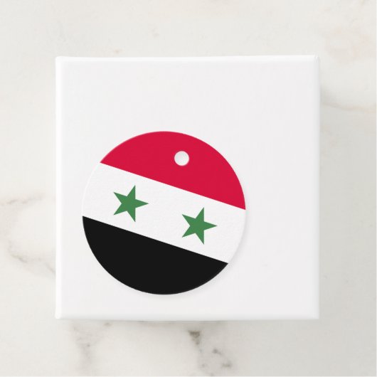 Syrische vlag bedankjes labels (In situ)