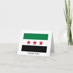 Syrische vlag bedankkaart