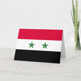 Syrische vlag bedankkaart