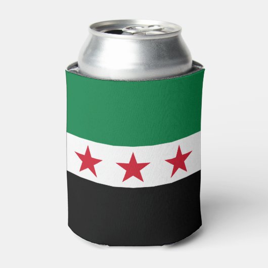 Syrische vlag blikjeskoeler (Blikje Voorkant)