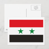 Syrische vlag Briefkaart (Voorkant / Achterkant)