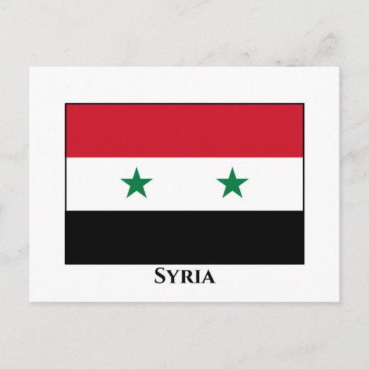 Syrische vlag briefkaart (Voorkant)