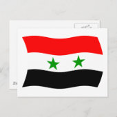 Syrische vlag Briefkaart (Voorkant / Achterkant)