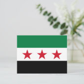 Syrische vlag briefkaart (Staand voorkant)