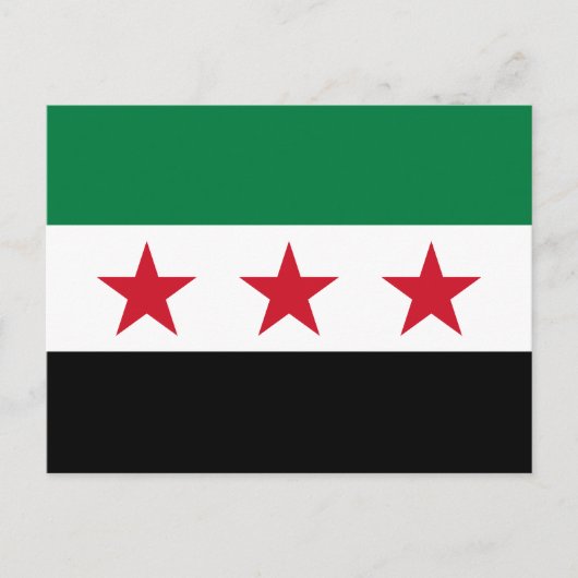Syrische vlag briefkaart (Voorkant)