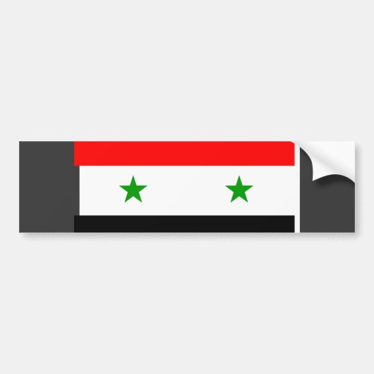 Syrische vlag bumpersticker (Voorkant)
