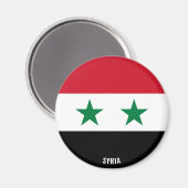 Syrische vlag charmant patriotticum magneet (Voorkant / Achterkant)