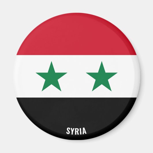 Syrische vlag charmant patriotticum magneet (Voorkant)