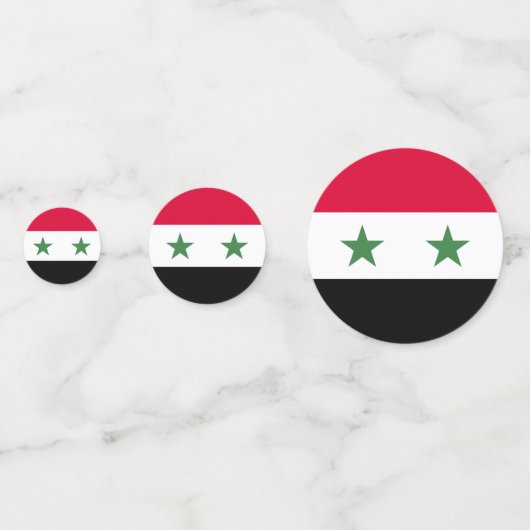 Syrische vlag confetti (Achterkanten)