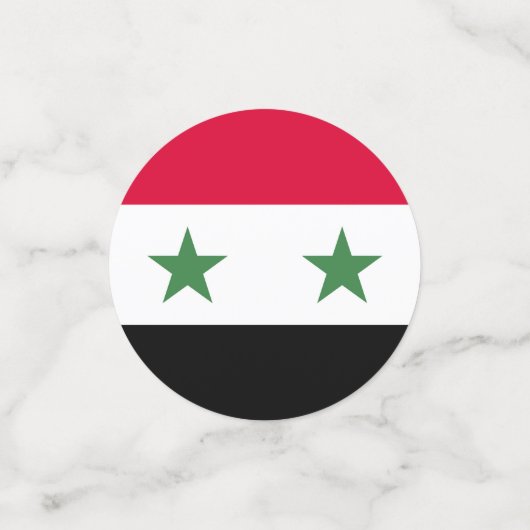 Syrische vlag confetti (Kleine voorkant)
