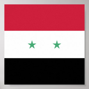 Syrische vlag Emblem Poster