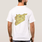 Syrische vlag en kaart T-Shirt (Achterkant)