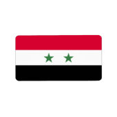 Syrische vlag etiket (Voorkant)